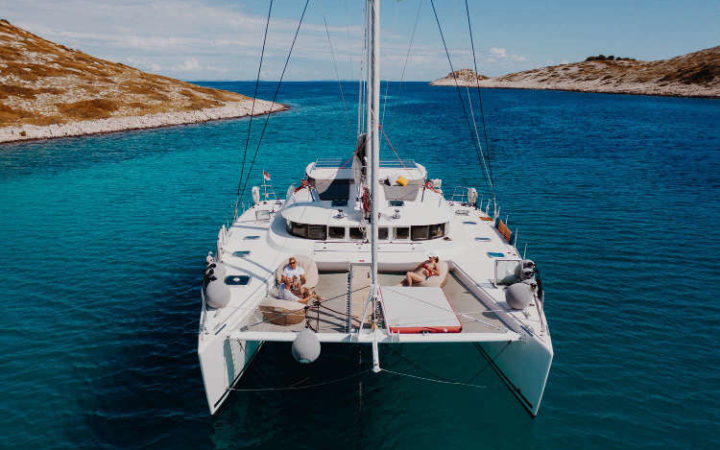 MALA catamaran yacht charter exterior